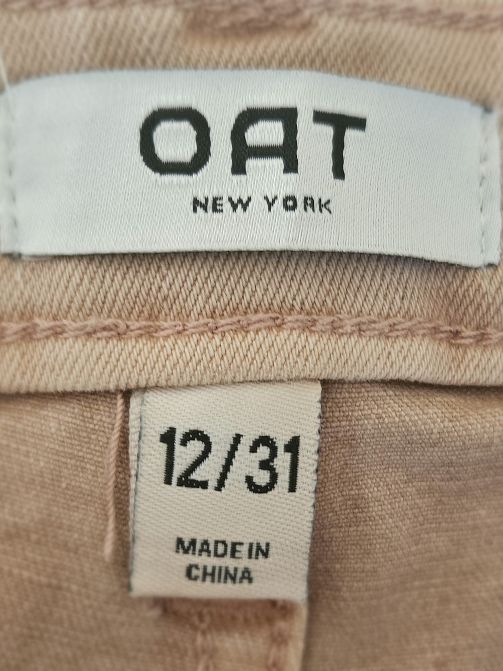 OAT New York High Rise Wide Leg Cropped Pants Dusty Pink Rose Size 12 / 31 - Picture 13 of 16